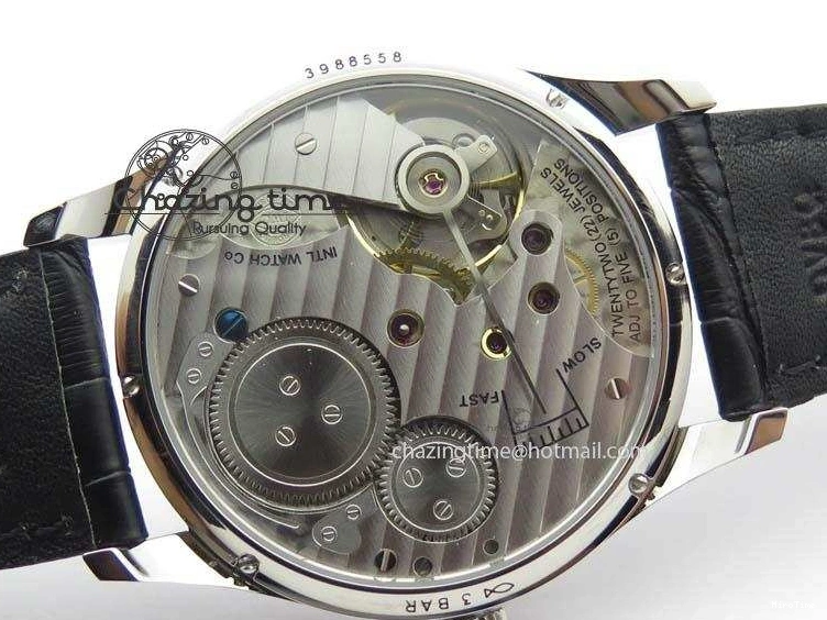MIROTIME 0127 Effortless Portuguese IW544404 SS White Dial On Black Leather Strap A 7257